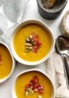 Butternut Squash Soup with Crispy Sage & Bacon